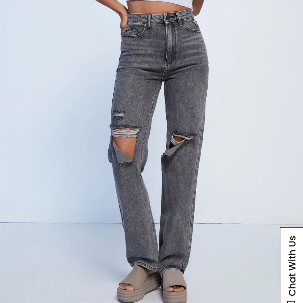 COPY - Brand New PacSun Washed Black Ripped '90s Boyfriend Jeans